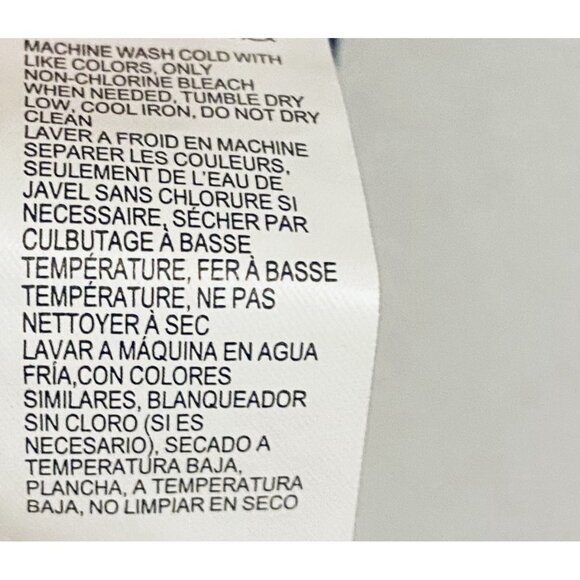 Lucky Brand Top Womens Medium Navy Blue Floral Graphic Tee Lightweight Boho - Picture 7 of 8